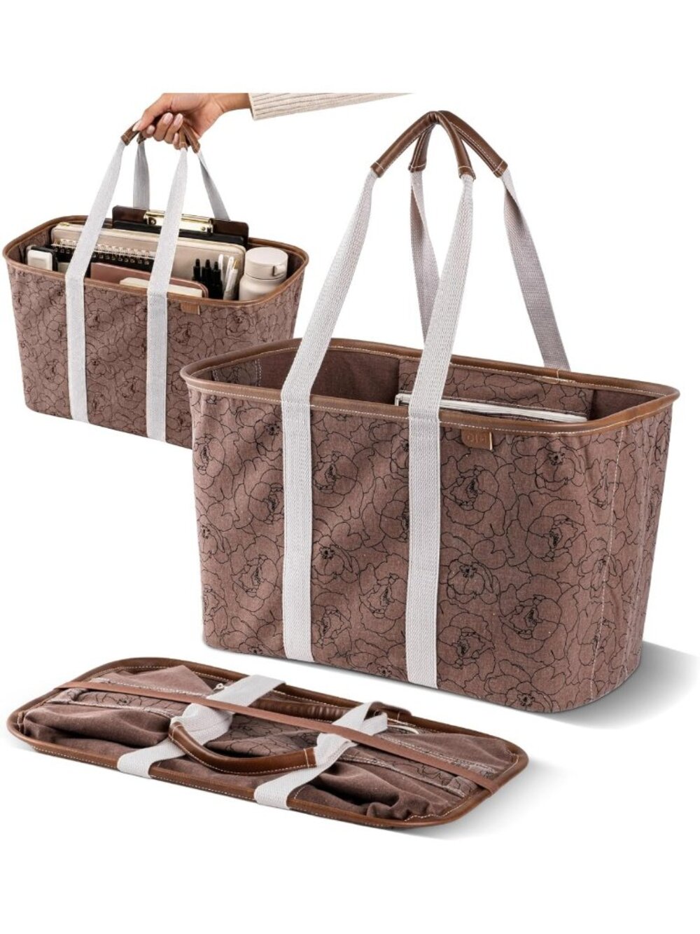 30L Collapsible Tote Bag with Handles - Stylish, Durable, and Space-Saving